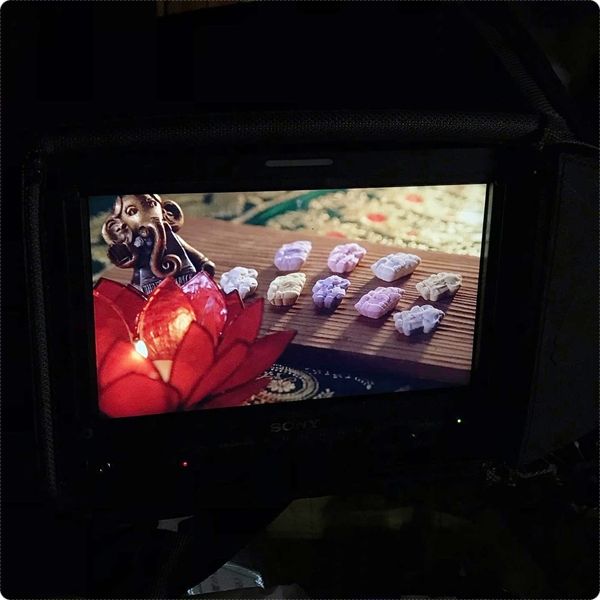京都の和菓子の老舗 若狭屋久茂をMBS毎日放送の「京都知新」で撮影していただいた時のガネーシャの画像